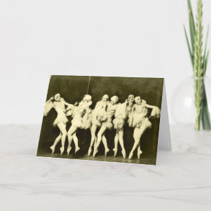 Retro Vintage Snygg dansking av dambalen Dance Kort