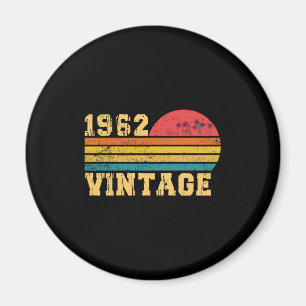 Retro Vintage Solnedgång 1962 Födelsedag Magnet