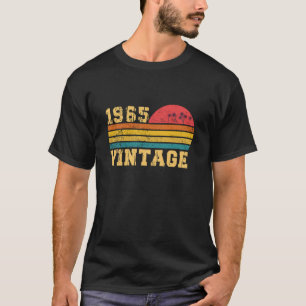 Retro Vintage Solnedgång 1965 Födelsedag T Shirt