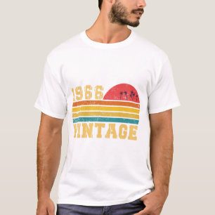 Retro Vintage Solnedgång 1966 Födelsedag T Shirt