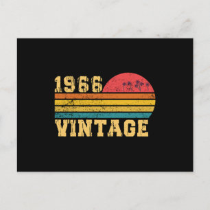 Retro Vintage Solnedgång 1966 Födelsedag Vykort
