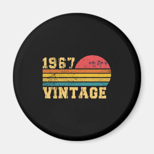 Retro Vintage Solnedgång 1967 Födelsedag Magnet