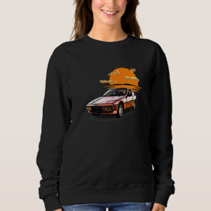 Retro Vintage Solnedgång Bilinställning och spel T Shirt