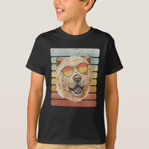 Retro Vintage Solnedgång Chow Chow Mamma Pappa T Shirt