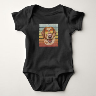 Retro Vintage Solnedgång Labrador Mamma Pappa T Shirt