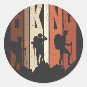 Retro-Vintage som döljer Äventyr Runt Klistermärke