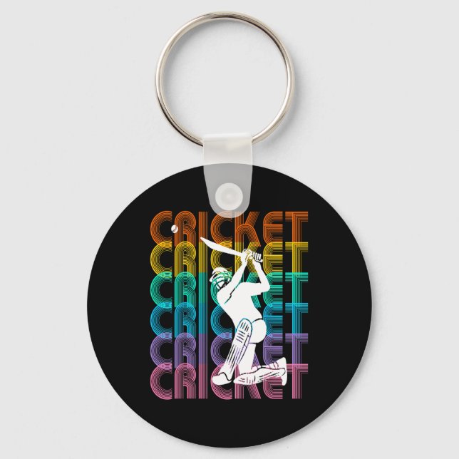 Retro Vintage Sportfantast - Cricket Nyckelring (Framsida)