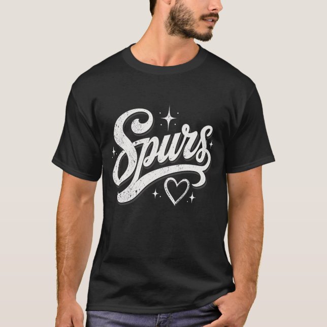 Retro Vintage Spurs T-Shirt (Framsida)