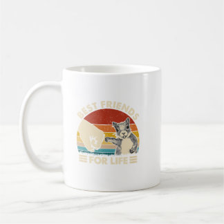 Retro Vintage Squirrel Best Friend for Life Fist B Kaffemugg