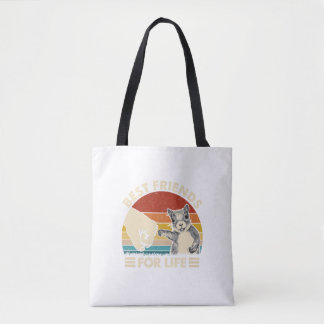 Retro Vintage Squirrel Best Friend for Life Fist B Tygkasse