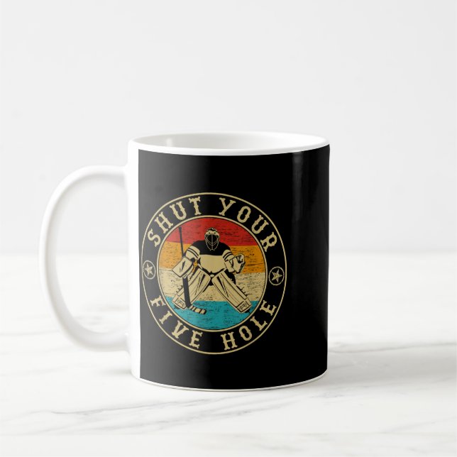 Retro Vintage Stäng Din Fem Hål Kaffemugg (Vänster)