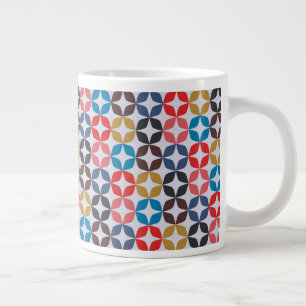 Retro Vintage Star Mönster Jumbo Mugg