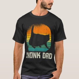 Retro Vintage Stil Funny Tjock pappa Cat Meme Chon T Shirt