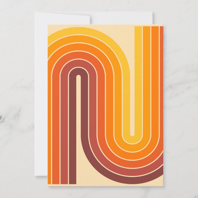 Retro Vintage Stil Geometric Design Inbjudningar (Framsida)