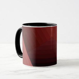 Retro vintage stil geometriska linjer röd burgunde mugg