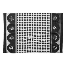 Retro Vintage stil grått svartpolka punktscallop