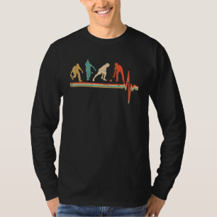 Retro Vintage Stil Hjärtbeat Roligt Bowling Spelar T Shirt