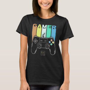 Retro Vintage Stil Spelkontroll Grafik T Shirt