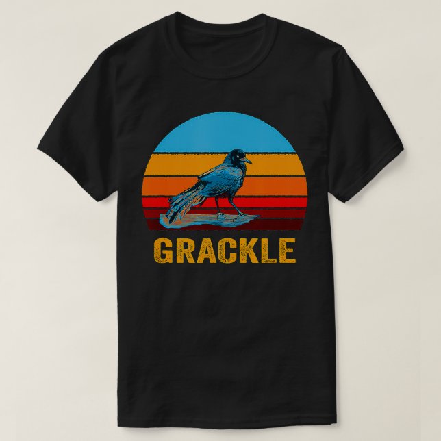 Retro Vintage Stil Sunset Grackle T Shirt (Design framsida)