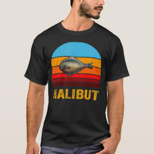 Retro Vintage Stil Sunset Halibut T Shirt