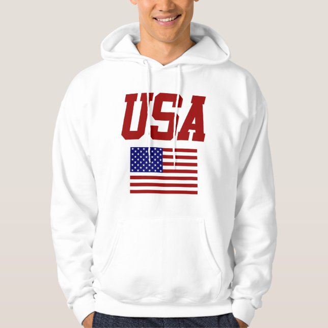 RETRO VINTAGE STIL USA PULLOVER HOODIE (Framsida)