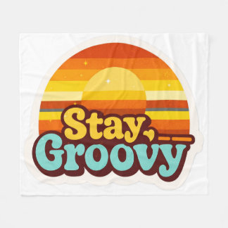 Retro Vintage Style Graphic Nursery Room Baby Fleecefilt