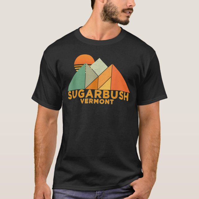 Retro Vintage Sugarbush Vermont T Shirt (Framsida)