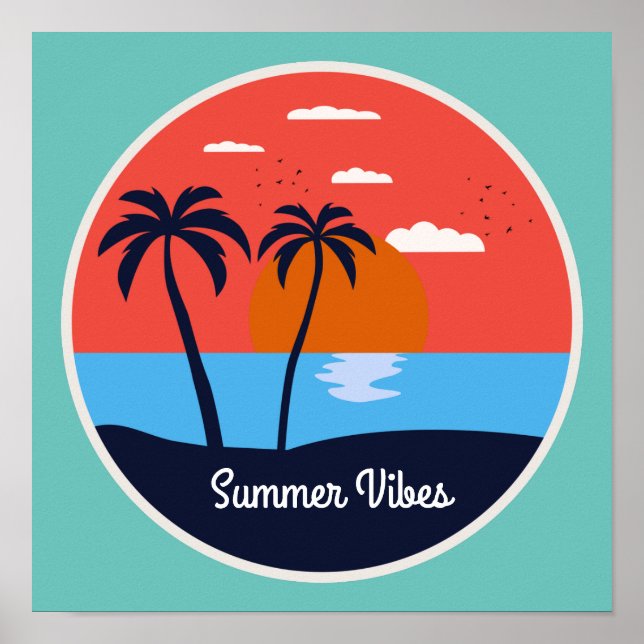 Retro Vintage Summer Vibes Poster (Framsidan)
