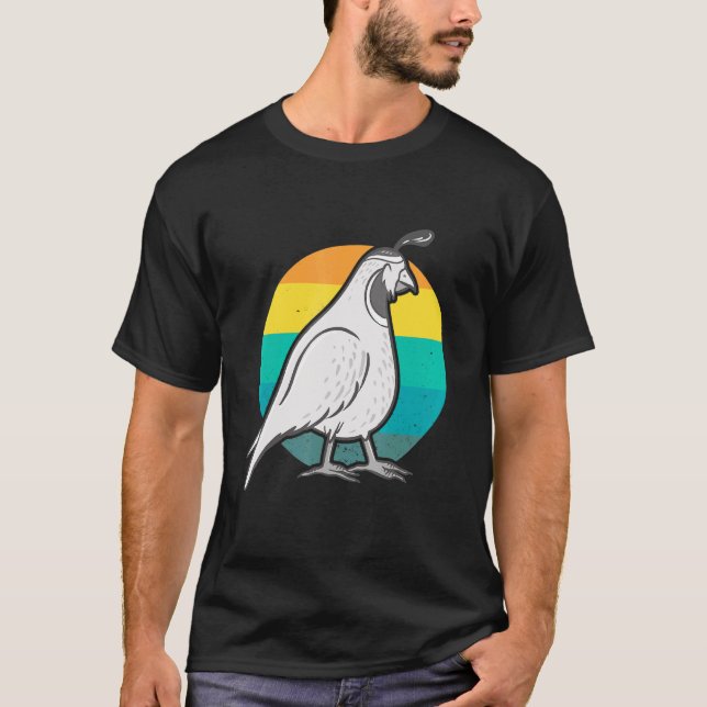 Retro Vintage Sunest Quail Whisperer T Shirt (Framsida)