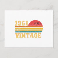 Retro Vintage Sunset 1961 Birthday