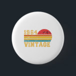Retro Vintage Sunset 1964 Birthday Knapp<br><div class="desc">Retro Vintage Sunset 1964 Birthday</div>