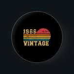 Retro Vintage Sunset 1966 Birthday Knapp<br><div class="desc">Retro Vintage Sunset 1966 Birthday</div>