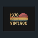 Retro Vintage Sunset 1970 Birthday Vykort<br><div class="desc">Retro Vintage Sunset 1970 Birthday</div>