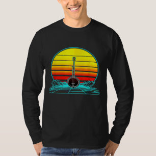 Retro Vintage Sunset Banjo T Shirt