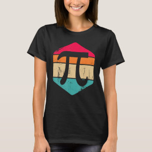 Retro Vintage Sunset Pi Symbol 14 mars 14:e 3 14 p T Shirt