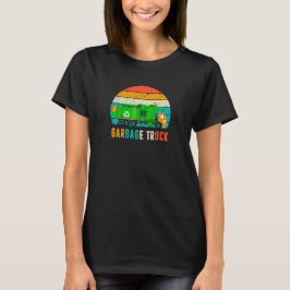 Retro Vintage Sunset Recycling Sopor Lastbil T Shirt