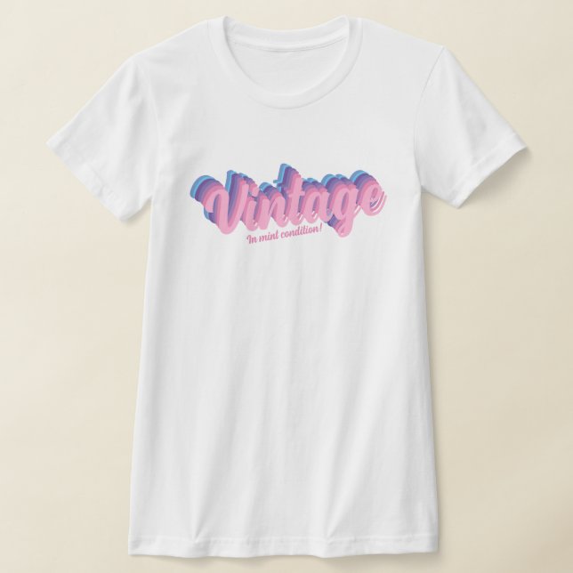 Retro-Vintage T Shirt (Laydown)