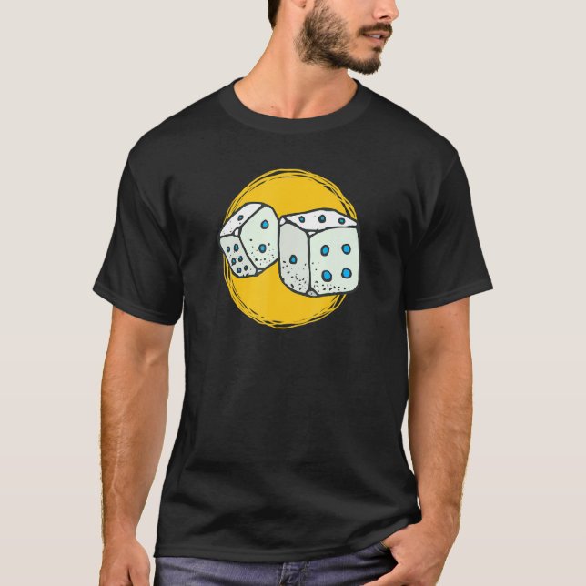 Retro Vintage Tattoo Dice T Shirt (Framsida)