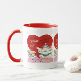retro vintage te Valentines day Mugg