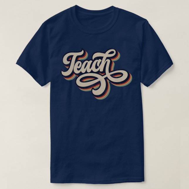 Retro Vintage Teach T Shirt (Design framsida)