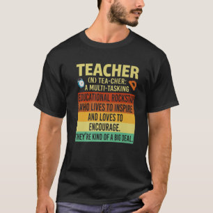 Retro Vintage Teacher Definition Teaching Älskare T Shirt