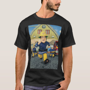 Retro Vintage Tecknad Fireman Namn för Sam Childr T Shirt