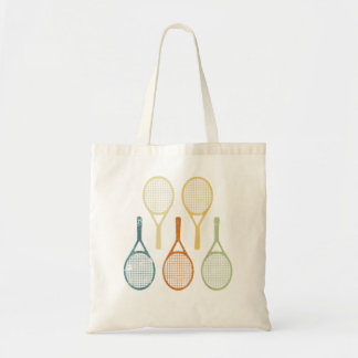 Retro Vintage Tennis Racket Racquet Coach Player Tygkasse