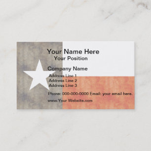 Retro Vintage Texas Flagga Visitkort