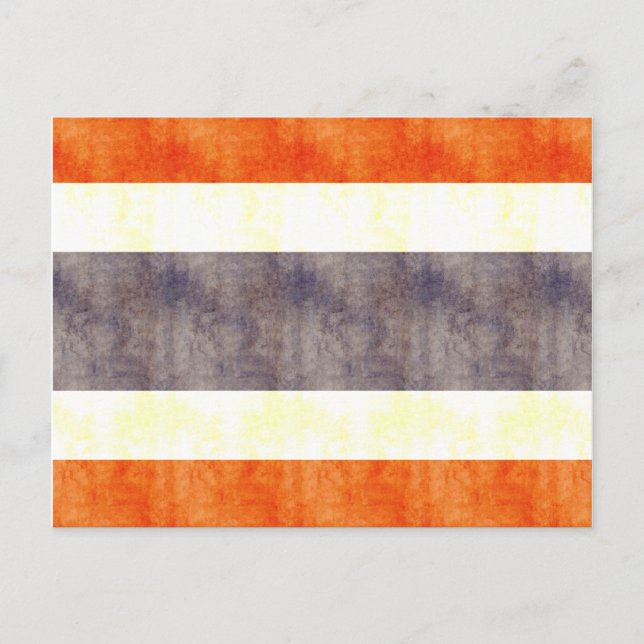 Retro Vintage Thailand Flagga Vykort (Framsida)