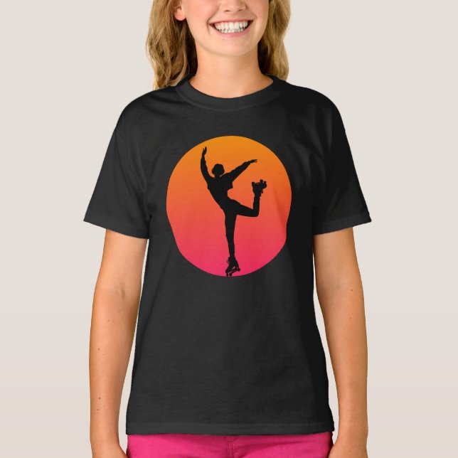 Retro vintage tjej Skate T Shirt (Framsida)