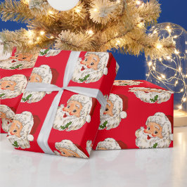 Retro Vintage Tomte Jul Presentpapper