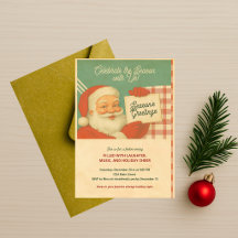 Retro Vintage Tomte Julfest & Kort