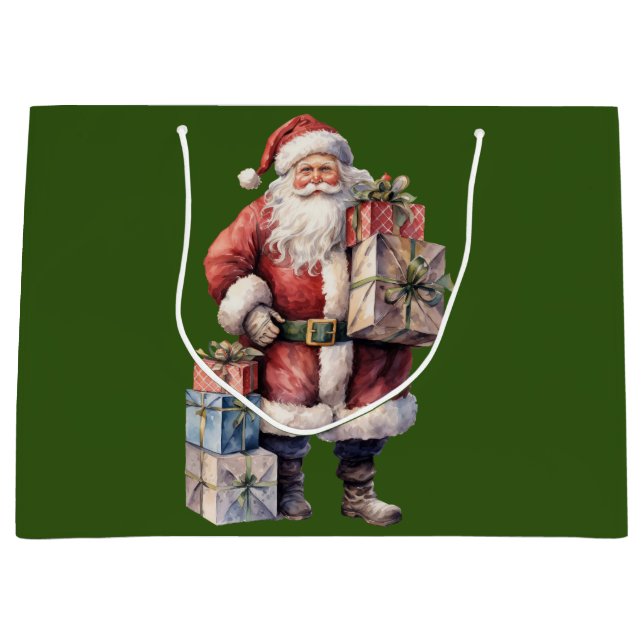 Retro Vintage Tomte med trevliga presenter (Framsidan)