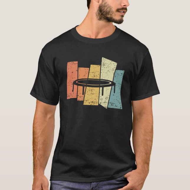 Retro Vintage Trampoline T Shirt (Framsida)